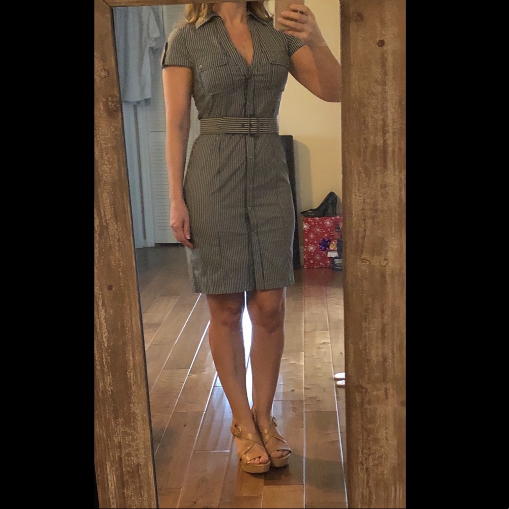 Striped Express Belted Dress